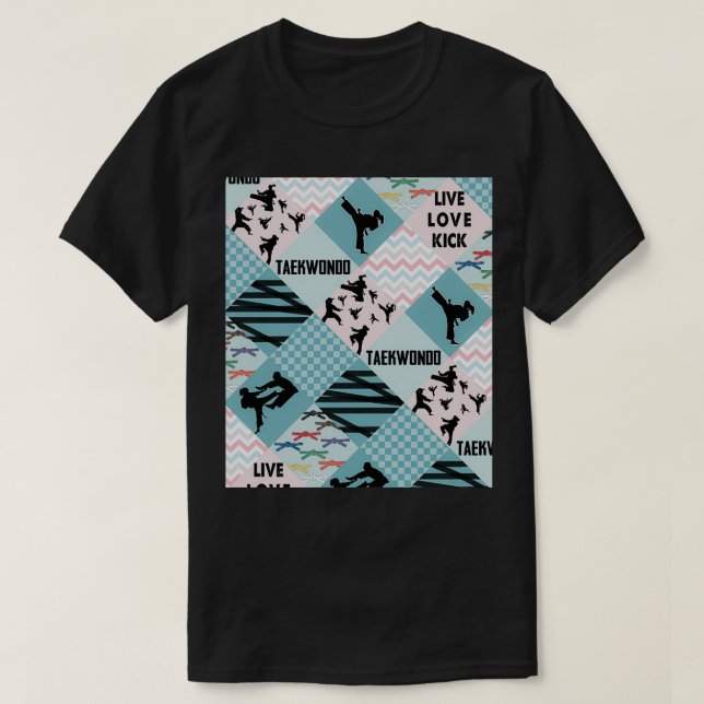 Camiseta TAEKWONDO CHICA PATTERN CROSS Perfect Gift taekwon (Diseño del anverso)