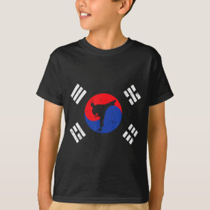Camiseta Taekwondo Corea del Sur Bandera Vintage Arte Marci