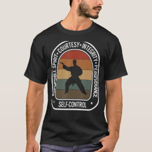 Camiseta Taekwondo Espíritu indomable Cortesía Control Blac