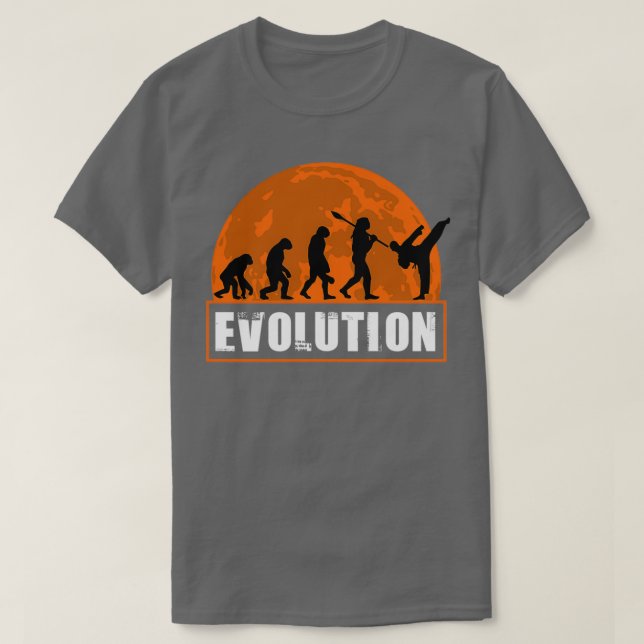 Camiseta Taekwondo gracioso regalo de la evolución humana (Diseño del anverso)