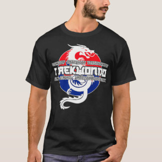 Camiseta Taekwondo Gráfico TKD 5 Tenets Premiu Dragon Asiát