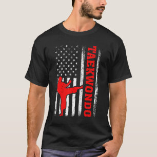 Camiseta Taekwondo Martial Art Bandera Americana Taekwondo
