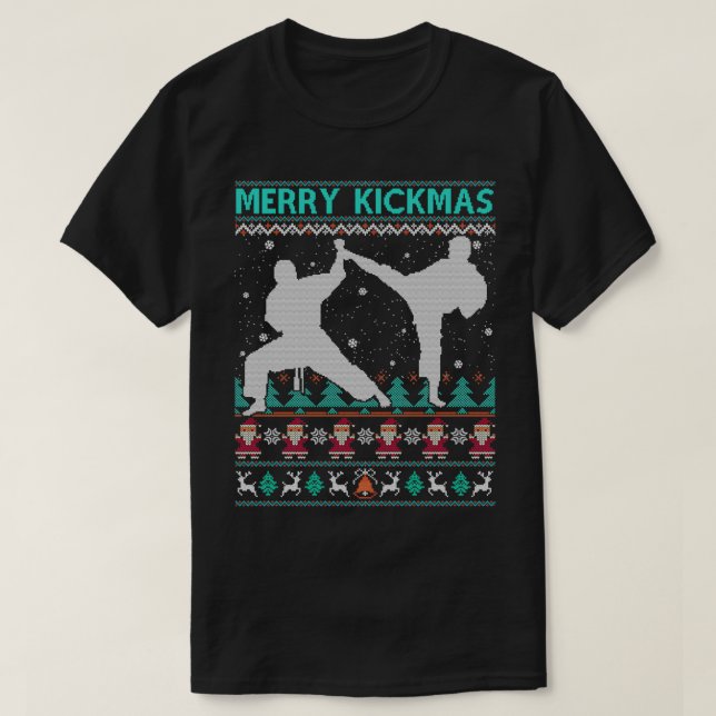 Camiseta Taekwondo: Navidades de Kickmas Martial Funny Ar (Diseño del anverso)