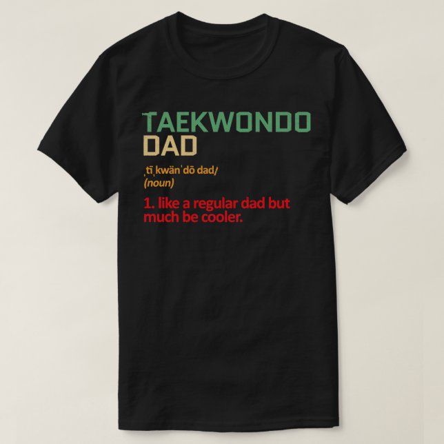 Camiseta taekwondo papá (Diseño del anverso)