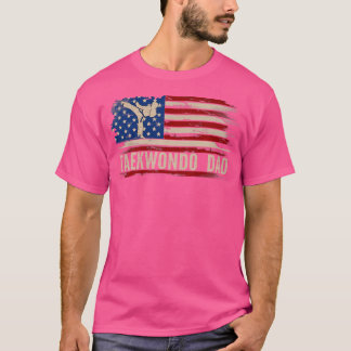 Camiseta Taekwondo Papá La Bandera Estadounidense Depara El