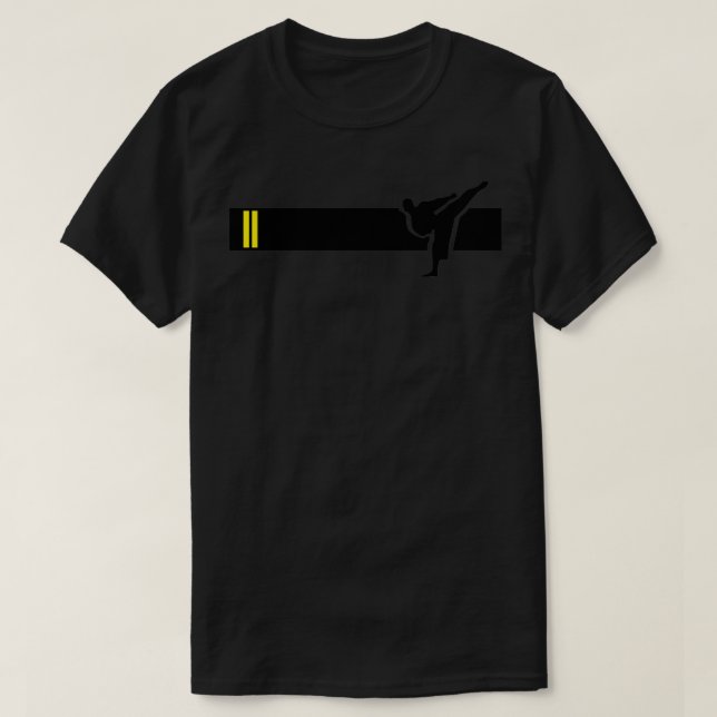 Camiseta Taekwondo Stripes Black Belt 2Dan (Diseño del anverso)