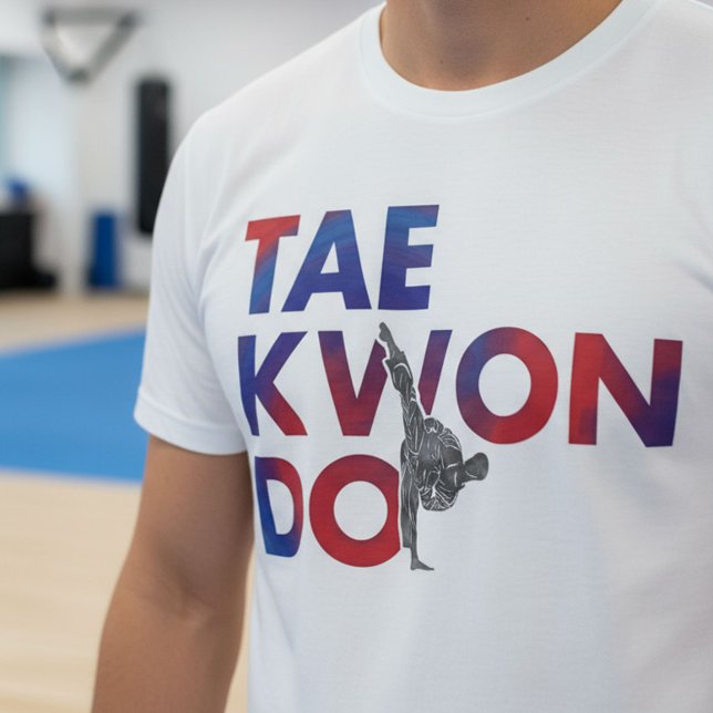Camiseta Taekwondo Typography Design High Kick Silhouette (Subido por el creador)