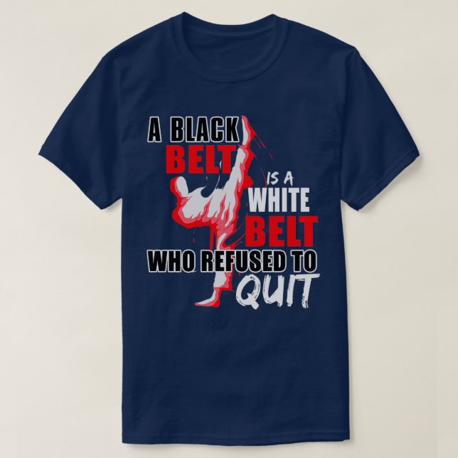 Camiseta Taekwondo y Karate Artes Marciales del Cinturón Ne (Diseño del anverso)