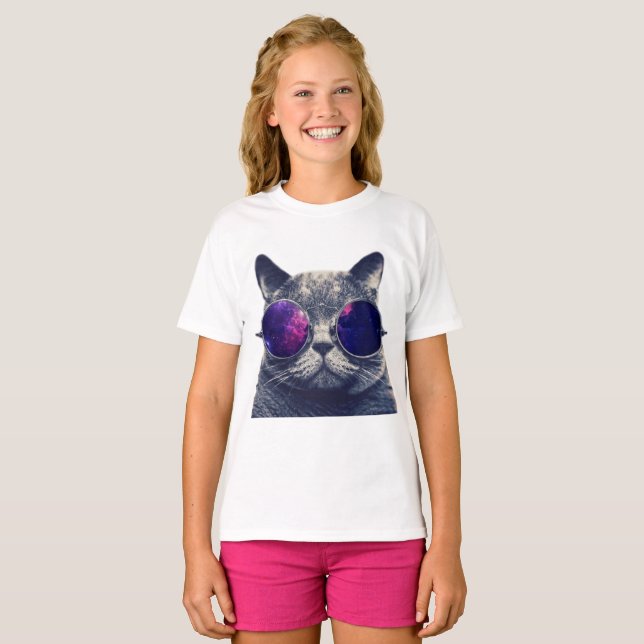 Camiseta TAGLESS® de Hanes para niña (Anverso completo)