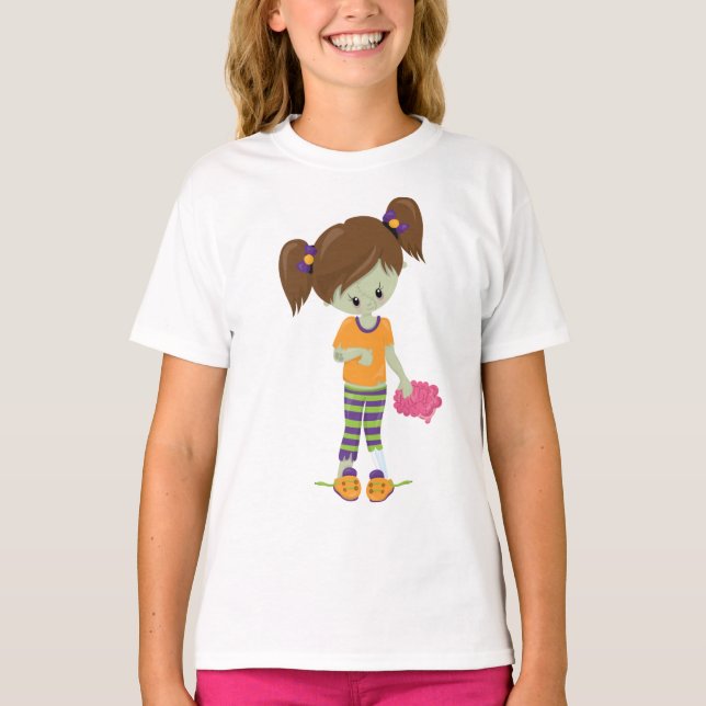 Camiseta TAGLESS® de Hanes para niña (Anverso)