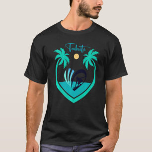 Camiseta Tahití Surfing Palma Polinesia Surf Pacífico Mar