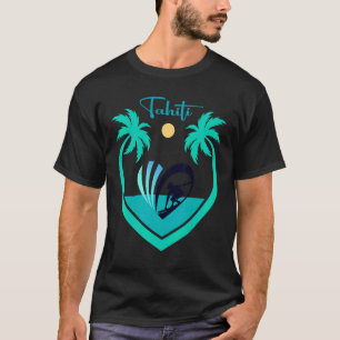 Camiseta Tahití Surfing Palma Polinesia Surf Pacífico Mar