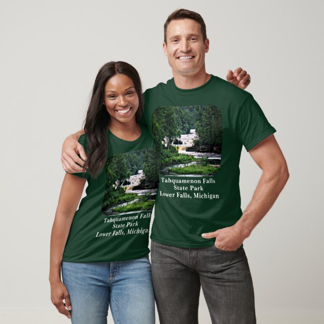 Camiseta Tahquamenon Falls Parque Estatal Lower Falls MI Un (Unisexo)