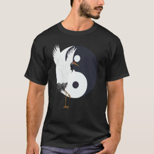 Camiseta Tai Chi Grulla Blanca Yin Yang Qi Gong Chino Blanc