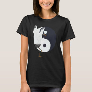 Camiseta Tai Chi Grulla Blanca Yin Yang Qi Gong Chino Blanc