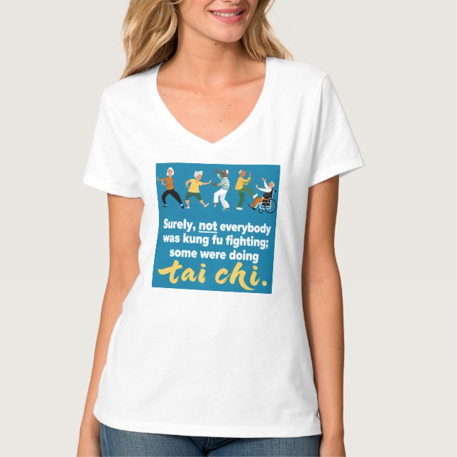 Camiseta Tai Chi, no lucha de kung fu. (Anverso)