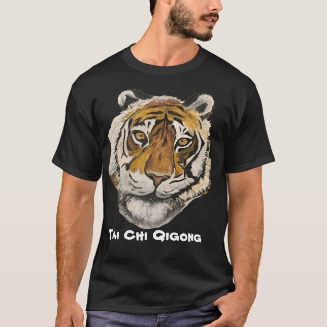 Camiseta Tai Chi Qigong Cara de tigre grande (Anverso)