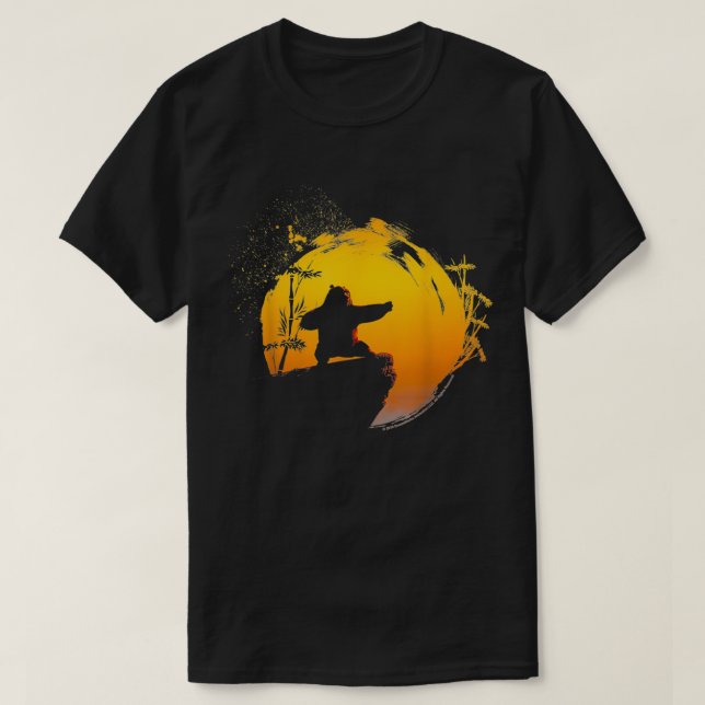 Camiseta Tai Chi Sunset Silhouette (Diseño del anverso)