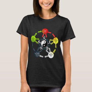 Camiseta Tai Chi Yin Yang Cinco Elementos Chino