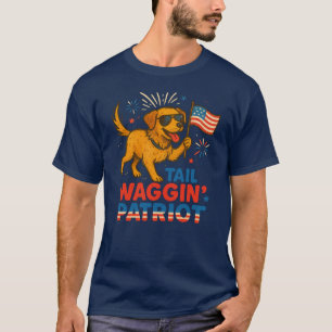 Camiseta Tail Waggin’ Patriot Perro patriótico lindo con