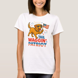 Camiseta Tail Waggin’ Patriot Perro patriótico lindo con