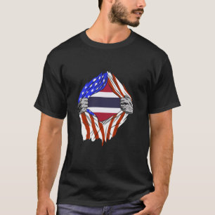 Camiseta Tailandia América Chest USA Thai Roots Thai Pride