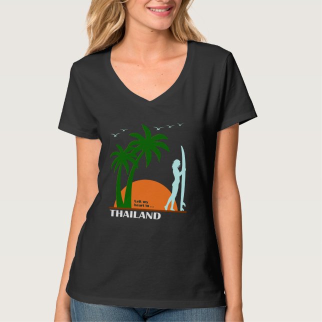Camiseta Tailandia Beach Palm Koh Samui Surf Phuket Vacacio (Anverso)