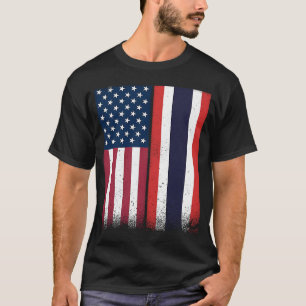 Camiseta Tailandia: Las banderas tailandesas norteamericana