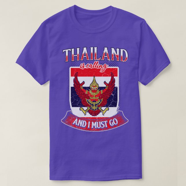 Camiseta Tailandia llama y debo irme (Diseño del anverso)
