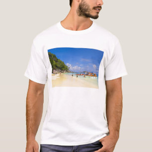Camiseta Tailandia, Mar de Andamán. Pasajeros en tierra en
