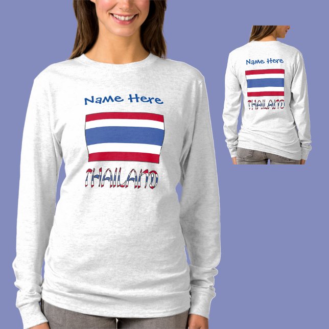 Camiseta Tailandia y la bandera tailandesa: Mujeres con per (Subido por el creador)