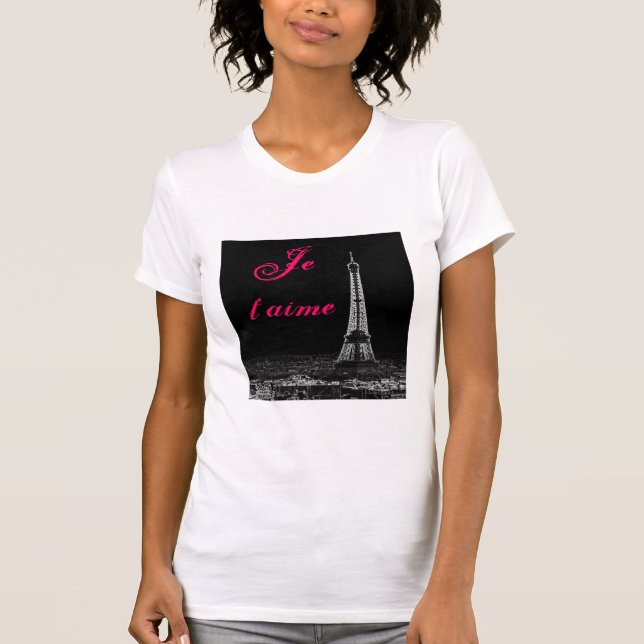 Camiseta T'aime París de Je (Anverso)