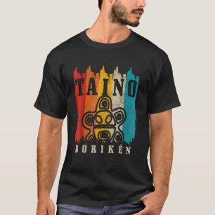 Camiseta Taino Boriken Vintage Retro Sol Puerto Rico Taina 
