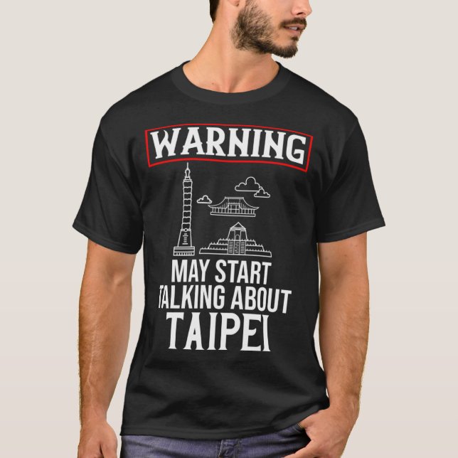 Camiseta Taipei Taiwan City Skyline Map Viaje (Anverso)