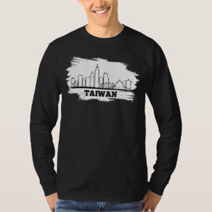 Camiseta Taipei Taiwan Skyline Support For Taiwan I Love Ta