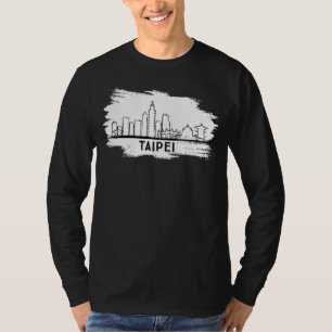 Camiseta Taipei Taiwan Skyline Support For Taiwan I Love Ta