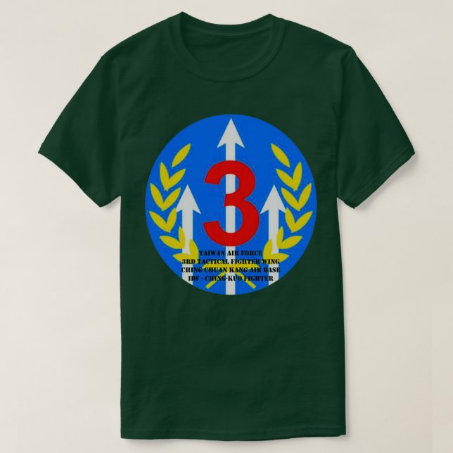 Camiseta Taiwán 3.ª ala táctica de combate (Diseño del anverso)