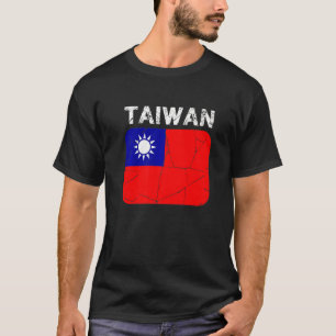 Camiseta Taiwan angustió a la bandera taiwanesa
