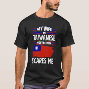 Camiseta Taiwán Bandera taiwanesa Mi esposa es taiwanesa