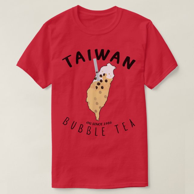 Camiseta Taiwan Bubble Tea Funny Bubble Tea Taiwan Map BOBA (Diseño del anverso)