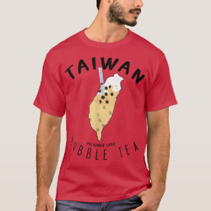 Camiseta Taiwan Bubble Tea Funny Bubble Tea Taiwan Map BOBA