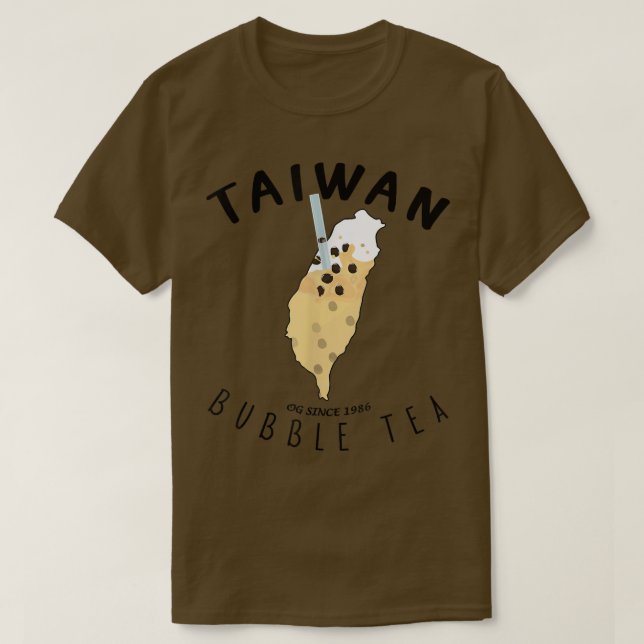 Camiseta Taiwan Bubble Tea Funny Bubble Tea Taiwan Map BOBA (Diseño del anverso)