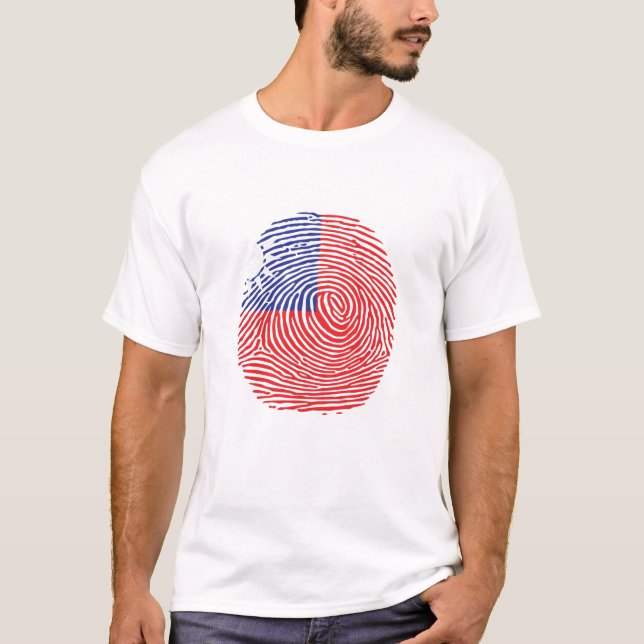 Camiseta Taiwan flag fingerprint (Anverso)