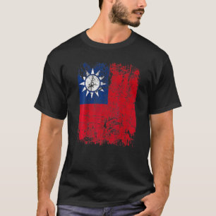 Camiseta Taiwan Flag Vintage Men Women Kids Taiwan