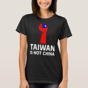 Camiseta Taiwán no es China levanta la mano a los hombres d