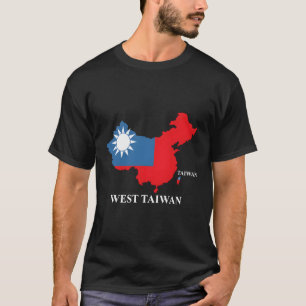 Camiseta Taiwán Occidental China Mapa define China es Taiwá
