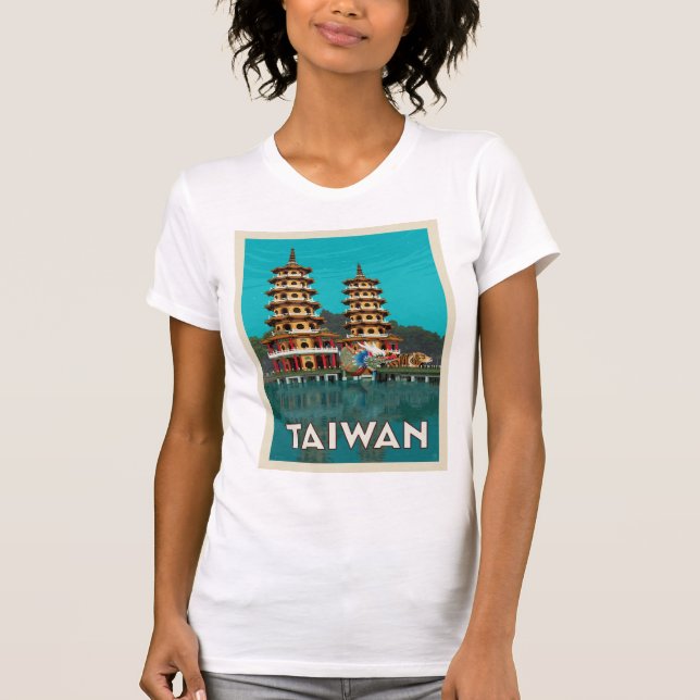 Camiseta Taiwán | Pagodas Dragón Y Tigre (Anverso)