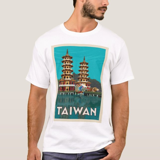 Camiseta Taiwán | Pagodas Dragón Y Tigre (Anverso)