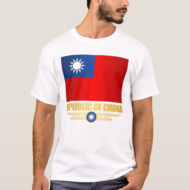Camiseta Taiwan (Republic of China) Flag Shirts (Anverso)