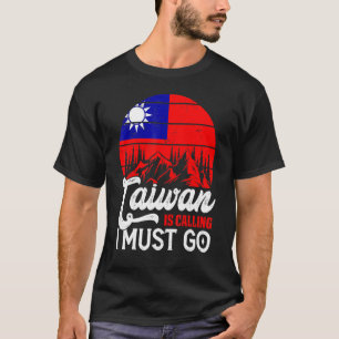 Camiseta Taiwán retro llama y debo ir bandera taiwanesa